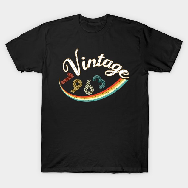 Vintage 1963 57th Birthday Gift 57 Years Old T-Shirt by nadjahcom